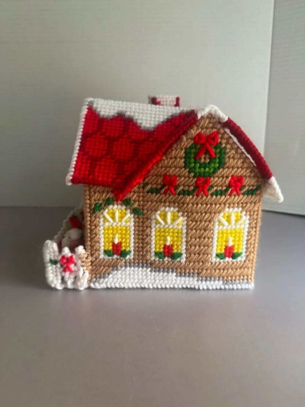 Festive Handcrafted Christmas House Decoration - Red, White & Green